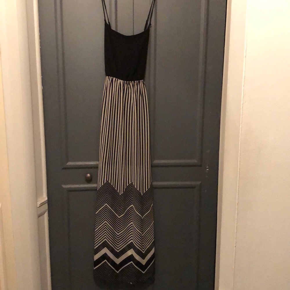 Black and white stripped sun dress